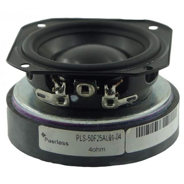 PLS-50F25AL01-04 Peerless by Tymphany                                                                    SPEAKER 4OHM 7W TOP PORT 81.6DB