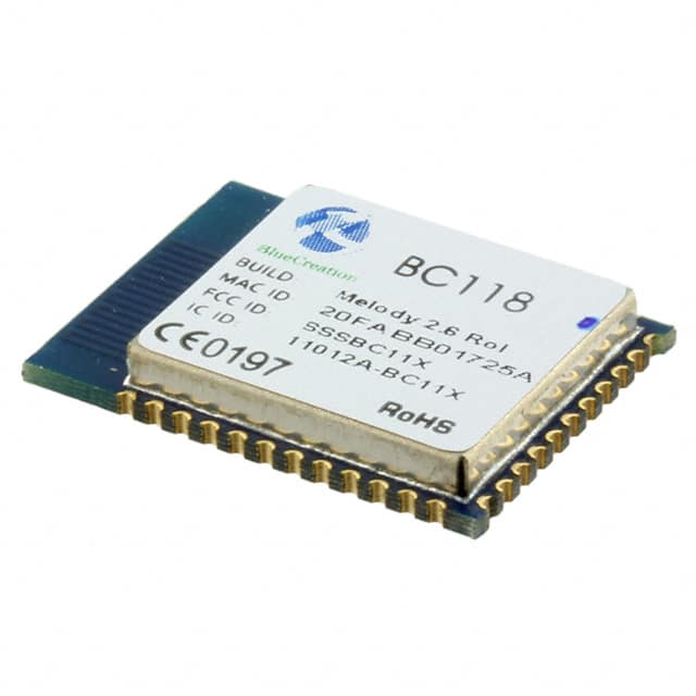 BC118-1103394 BlueCreation                                                                    RF TXRX MOD BLUETOOTH CHIP ANT