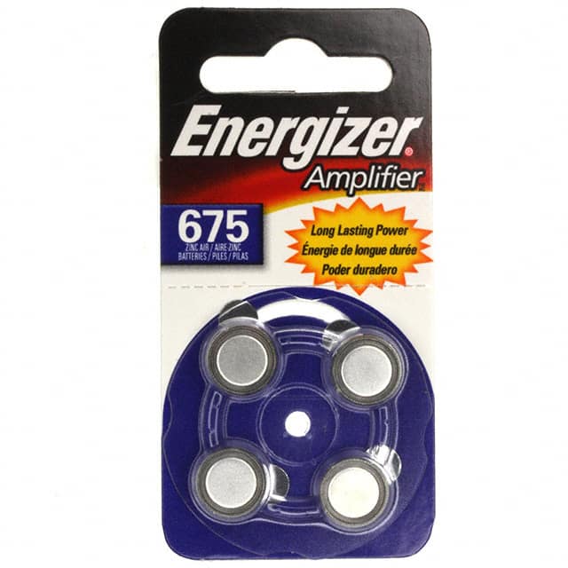 AC675-4AP Energizer Battery Company                                                                    BATT ZINC 1.4V BUTTON 11.6MM 4PK