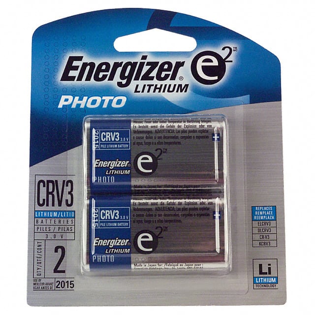 ELCRV3BP2 Energizer Battery Company                                                                    BATTERY LITHIUM 3V CR-V3 2PK