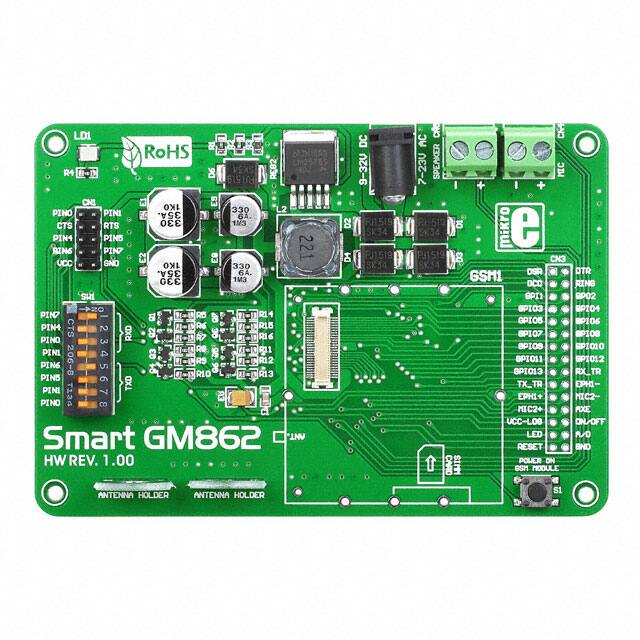 MIKROE-492 MikroElektronika                                                                    BOARD DEV SMART TELIT GM862-QUAD