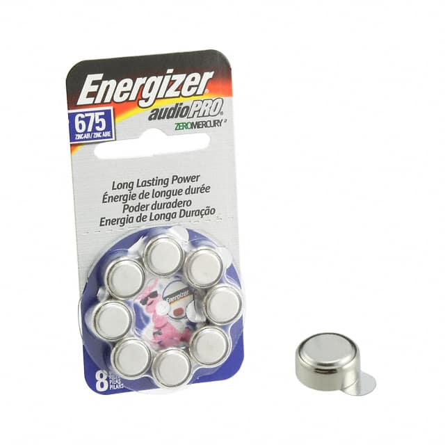 AC675-8AP Energizer Battery Company                                                                    BATT ZINC 1.4V BUTTON 11.6MM 8PK