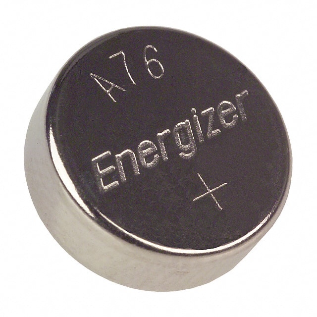 A76 Energizer Battery Company                                                                    BATTERY ALKA 1.5V BUTTON 11.6MM