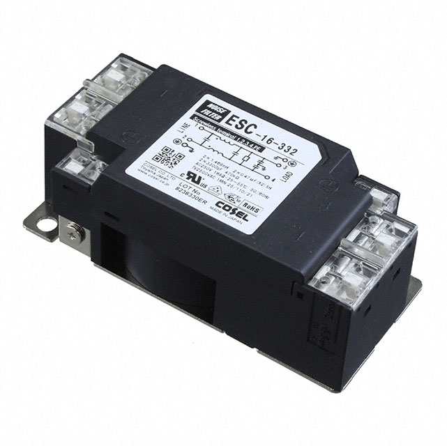ESC-03-472 Cosel USA, Inc.                                                                    LINE FILTER 250VDC/VAC 3A CHAS