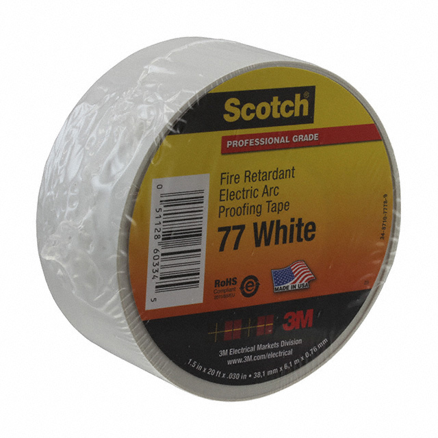 77 WHITE-1-1/2X20FT 3M                                                                    TAPE FIRE RETARDANT 1 1/2"X6.7YD